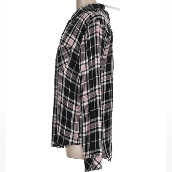 Rails Hunter Button Up Shirt in Onyx Rose Gold Plaid Women’s Medium - Picture 5 of 7